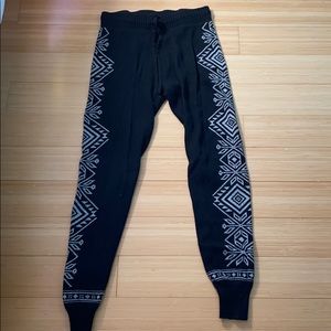 Black and grey knit joggers
